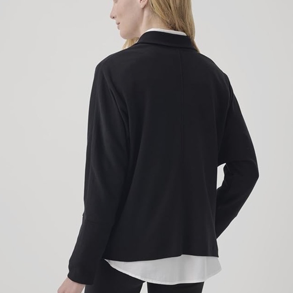 pact Airplane Relaxed 100% Organic Cotton Blazer Black Size Small - Picture 3 of 8